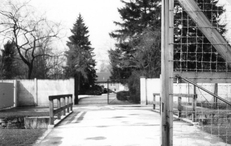 Bridge over the moat at Dachau